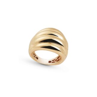 Anello Artlinea in Oro Giallo Fascia Ondulata - Glam - AP007-LG