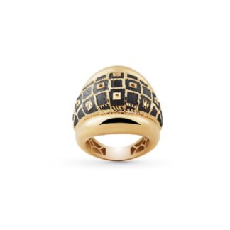 Anello Artlinea in Oro Giallo Fascia Geometrica - Glam - AP036-LW