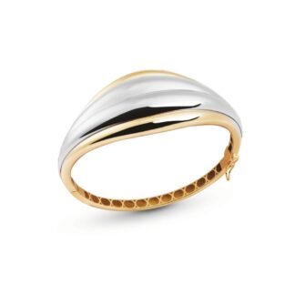 Bracciale Artlinea in Oro Bicolore Ondulato - Glam - BP026-LN