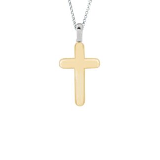 Collana Artlinea in Oro Giallo e Bianco Croce - Croci Gold - CEA2465-LO