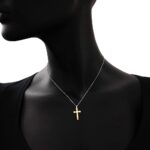 Collana Artlinea in Oro Giallo e Bianco Croce - Croci Gold - CEA2467-LO