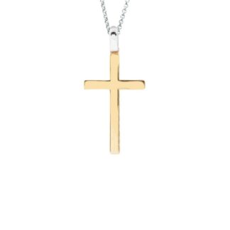 Collana Artlinea in Oro Giallo e Bianco Croce - Croci Gold - CEA2476-LO