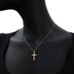 Collana Artlinea in Oro Giallo e Bianco Croce - Croci Gold - CEA2476-LO