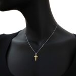 Collana Artlinea in Oro Giallo e Bianco Croce - Croci Gold - CEA2477-LO