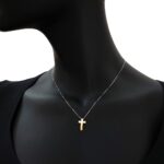 Collana Artlinea in Oro Giallo e Bianco Croce - Croci Gold - CEA2718-LO