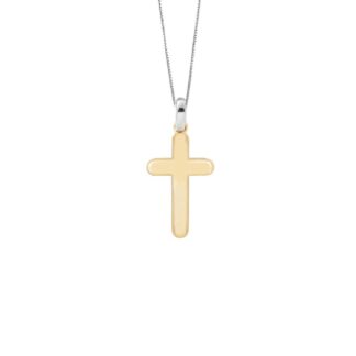 Collana Artlinea in Oro Giallo e Bianco Croce - Croci Gold - CEA2720-LO