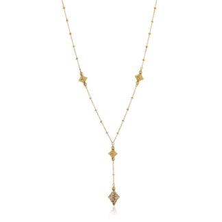 Collana Artlinea in Oro Giallo e Bianco Rombi - Glam - CEA3264-LN
