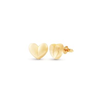 Orecchini Artlinea in Oro Giallo | Cuore Bombato - Mini Parure - OP0038-LG