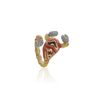 Anello Artlinea in Argento con Smalto e Zirconi Scorpione - Wild - ZAN442-MN