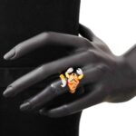 Anello Artlinea in Argento con Smalto e Zirconi Scorpione - Wild - ZAN442-MN