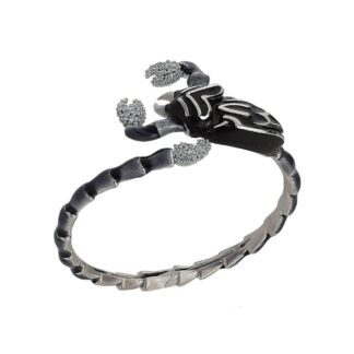 Bracciale Artlinea in Argento con Smalto e Zirconi Scorpione - Wild - ZBR692-MB