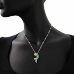 Collana Artlinea in Argento con Smalto e Zirconi Pappagallo Piccolo - Wild - ZCL1138-MB
