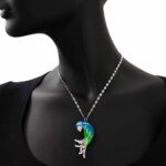 Collana Artlinea in Argento con Smalto e Zirconi Pappagallo Medio - Wild - ZCL1139-MB