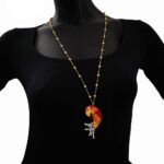 Collana Artlinea in Argento con Smalto e Zirconi Pappagallo Grande - Wild - ZCL1148-MG