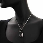 Collana Artlinea in Argento con Smalto e Zirconi Cigno Grande - Wild - ZCL1150-MB