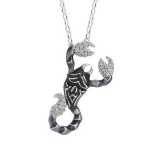 Collana Artlinea in Argento con Smalto e Zirconi Scorpione Grande - Wild - ZCL1291-MB
