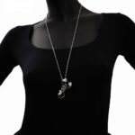 Collana Artlinea in Argento con Smalto e Zirconi Scorpione Grande - Wild - ZCL1291-MB