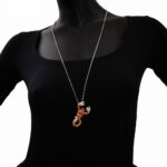 Collana Artlinea in Argento con Smalto e Zirconi Scorpione Grande - Wild - ZCL1292-MN