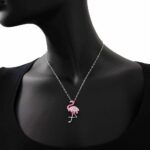 Collana Artlinea in Argento con Smalto e Zirconi Fenicottero Piccolo - Wild - ZCL1293-MB