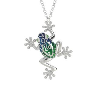 Collana Artlinea in Argento con Smalto e Zirconi Rana Grande - Wild - ZCL1306-MB