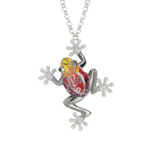 Collana Artlinea in Argento con Smalto e Zirconi Rana Grande - Wild - ZCL1310-ML