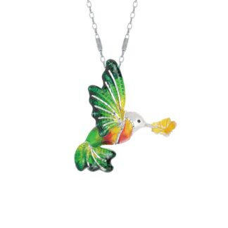 Collana Artlinea in Argento con Smalto Colibrì Grande - Wild - ZCL1314-MB
