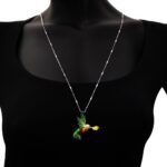 Collana Artlinea in Argento con Smalto Colibrì Grande - Wild - ZCL1314-MB