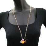 Collana Artlinea in Argento con Smalto e Siamite Pesce Grande - Wild - ZCL1334-MN