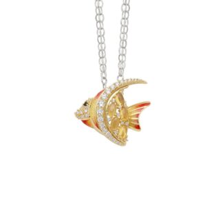 Collana Artlinea in Argento con Smalto e Siamite Pesce Piccolo - Wild - ZCL1338-MN