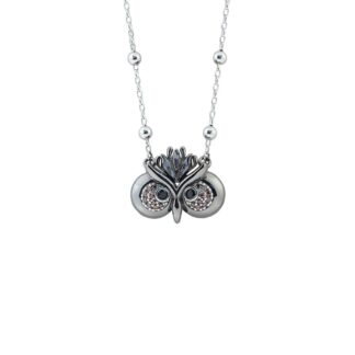 Collana Artlinea in Argento con Smalto e Zirconi Civetta - Wild - ZCL950-ML