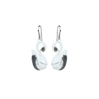 Orecchini Artlinea in Argento con Smalto e Zirconi Cigno - Wild - ZOR1149-ML