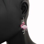 Orecchini Artlinea in Argento con Smalto e Zirconi Fenicottero - Wild - ZOR1231-MB