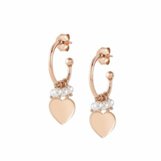 Orecchini Nomination in Argento con Perle e Cuore - Melodie - 147713/002