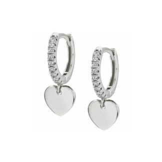 Orecchini Nomination in Argento con Zirconi e Cuore - Chic&Charm - 148604/001