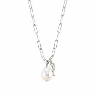 Collana Nomination in Argento con Perla e Corno - White Dream - 148702/054