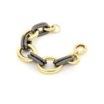 Bracciale Unoaerre in Bronzo Dorato e Nero - Bronze - 1838