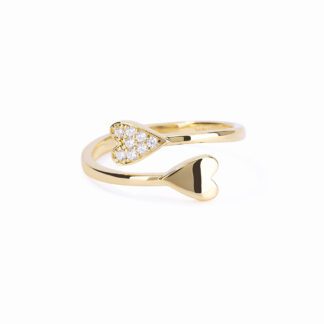 Anello Contrarié Mabina in Argento con Zirconi | Cuore - 523196