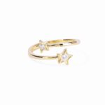 Anello Contrarié Mabina in Argento con Zirconi | Stelle - 523198
