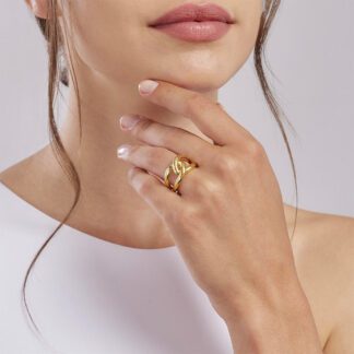 Anello Abbraccio Mabina in Argento Dorato - 523200