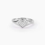 Anello Chevalier Mabina in Argento con Pavé di Zirconi e Cuore - 523205
