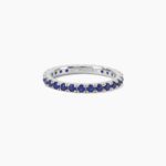 Anello Veretta Mabina in Argento con Zaffiri Sintetici - 523214