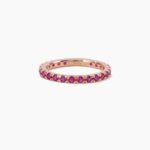 Anello Veretta Mabina in Argento con Rubini Sintetici - 523215