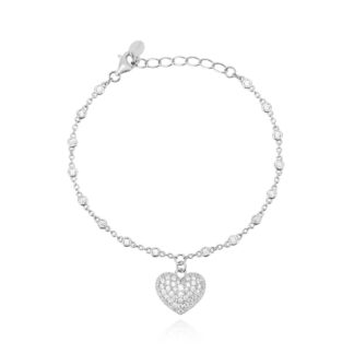 Bracciale Mabina in Argento con Zirconi e Cuore - 533467