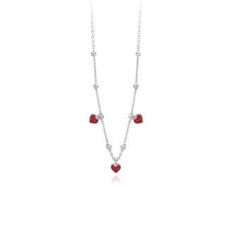Collana Bimba Mabina in Argento e Smalto Cuori - 553359