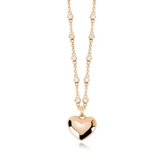 Collana Mabina in Argento con Cuore e Punti Luce - 553400