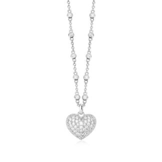 Collana Mabina in Argento con Punti Luce e Cuore - 553412