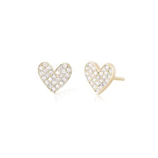 Orecchini Mabina in Argento con Zirconi e Cuore - 563392