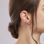 Orecchini a Cerchio Mabina in Argento Rosé - 563444