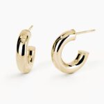 Orecchini a Cerchio Mabina in Argento Dorato - 563445