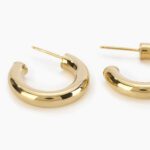 Orecchini a Cerchio Mabina in Argento Dorato - 563448